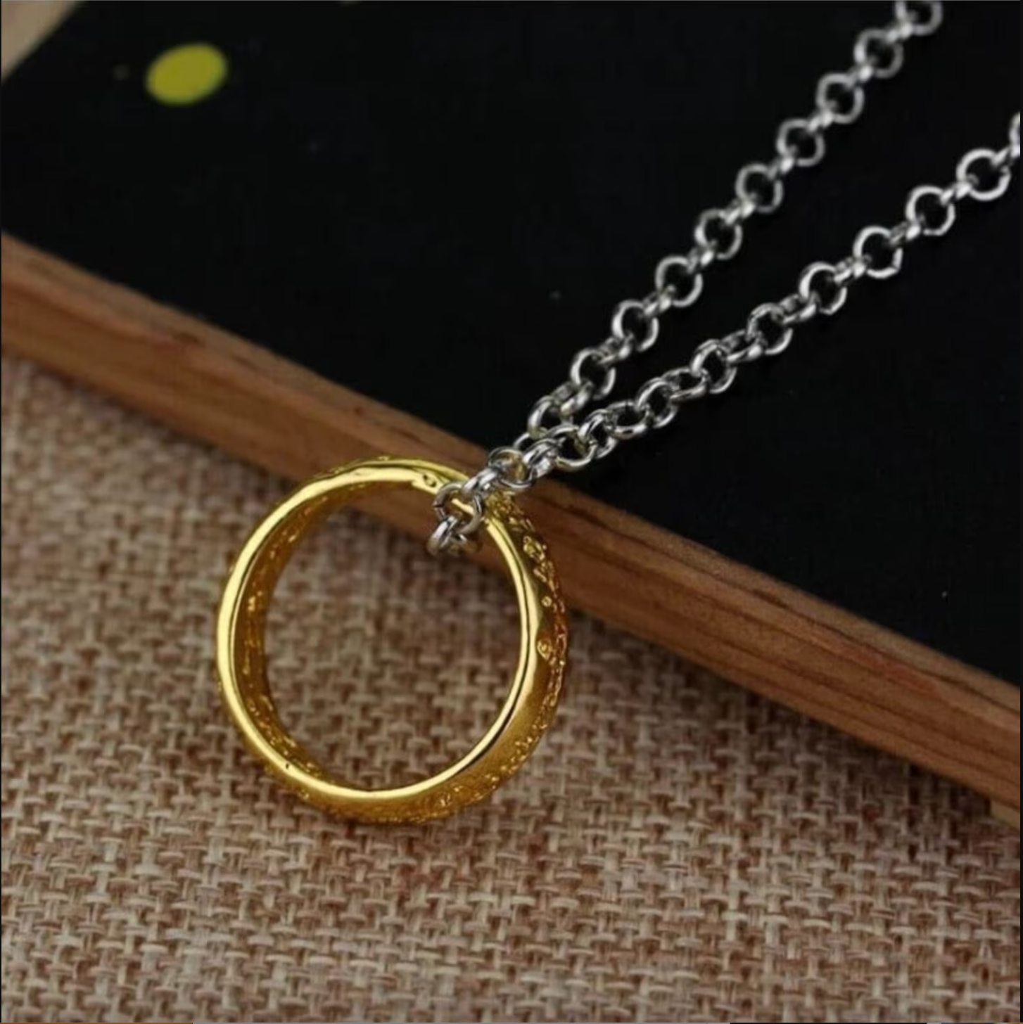 RVM Jewels Lord of the Rings Inspired Ring Pendant Silver Plated Necklace  Jewelry For Men Women