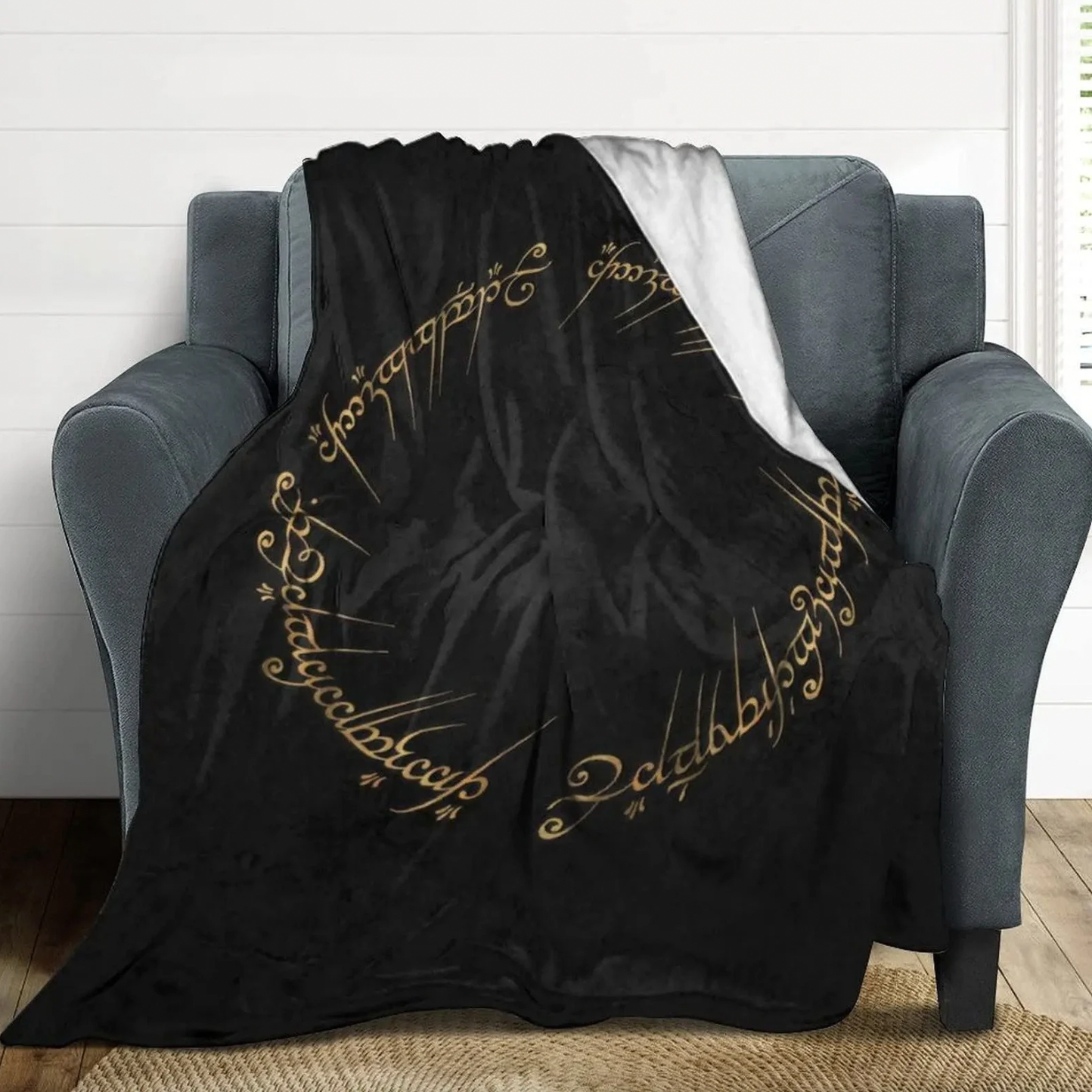 Lord of the Rings One Ring Micro Raschel Throw Blanket