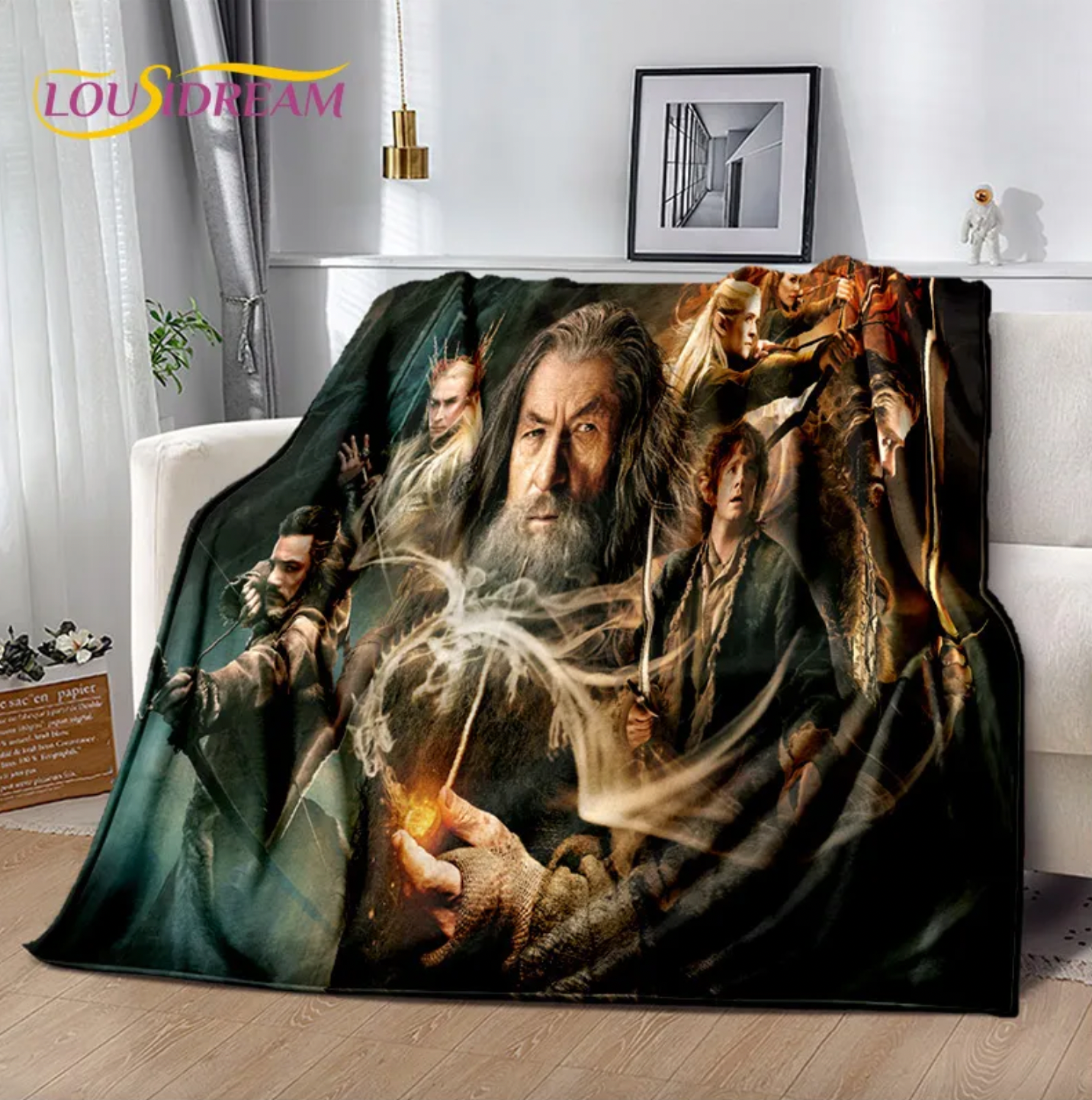 Thorin's Map and Bilbo Baggins Sherpa Fleece Blanket Lord of the